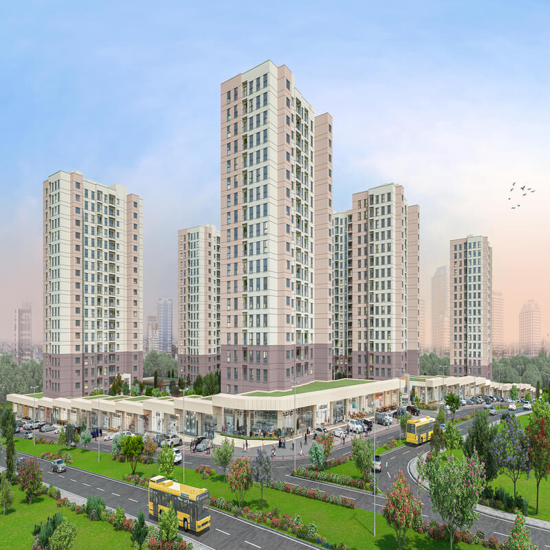 بيزيم إيفلار 11 – شقق سكنية ومحلات تجارية في سبارتاكوليه إسطنبول